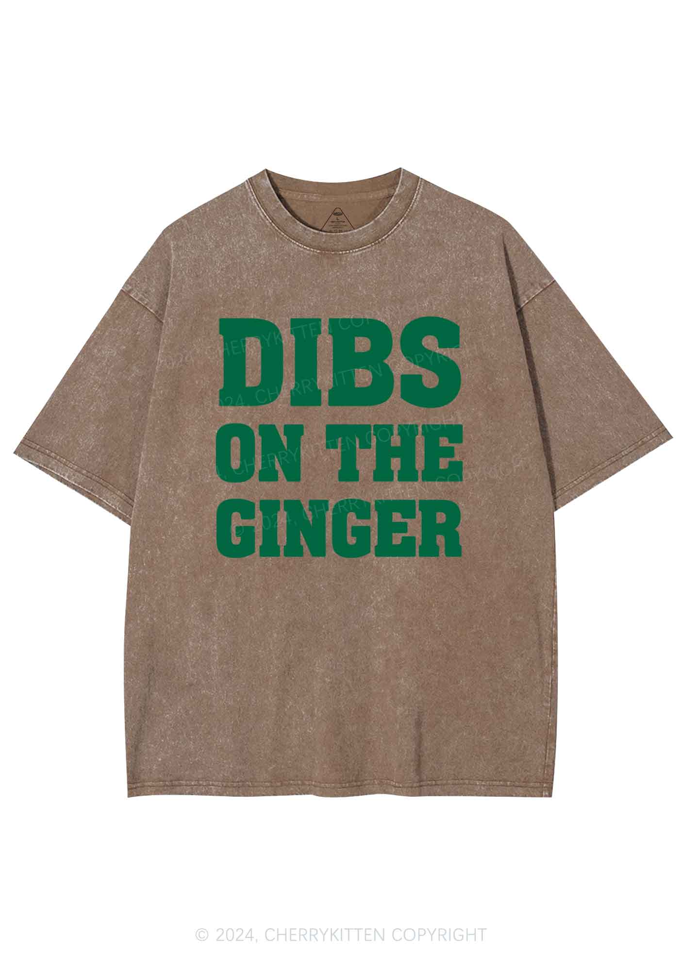 Dibs On The Ginger St Patricks Y2K Washed Tee Cherrykitten