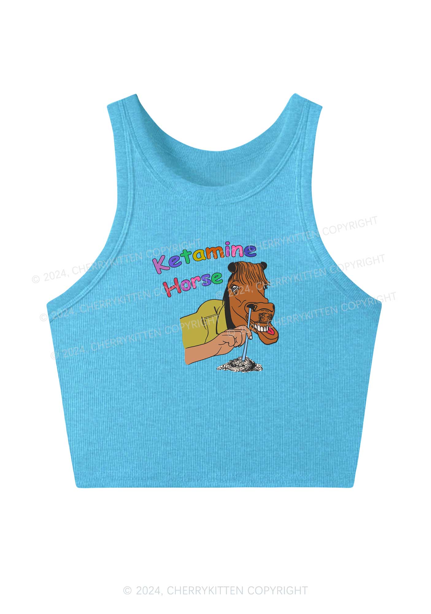 K Horse Y2K Crop Tank Top Cherrykitten