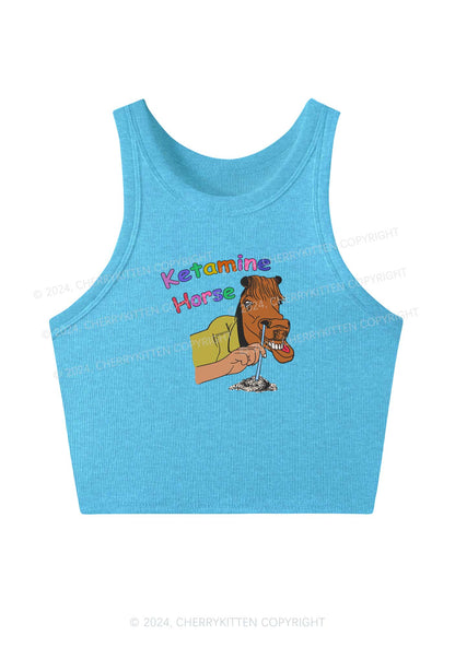 K Horse Y2K Crop Tank Top Cherrykitten