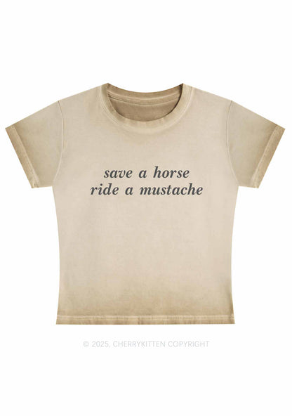 Ride A Mustache Y2K Vintage Classic Tee Cherrykitten