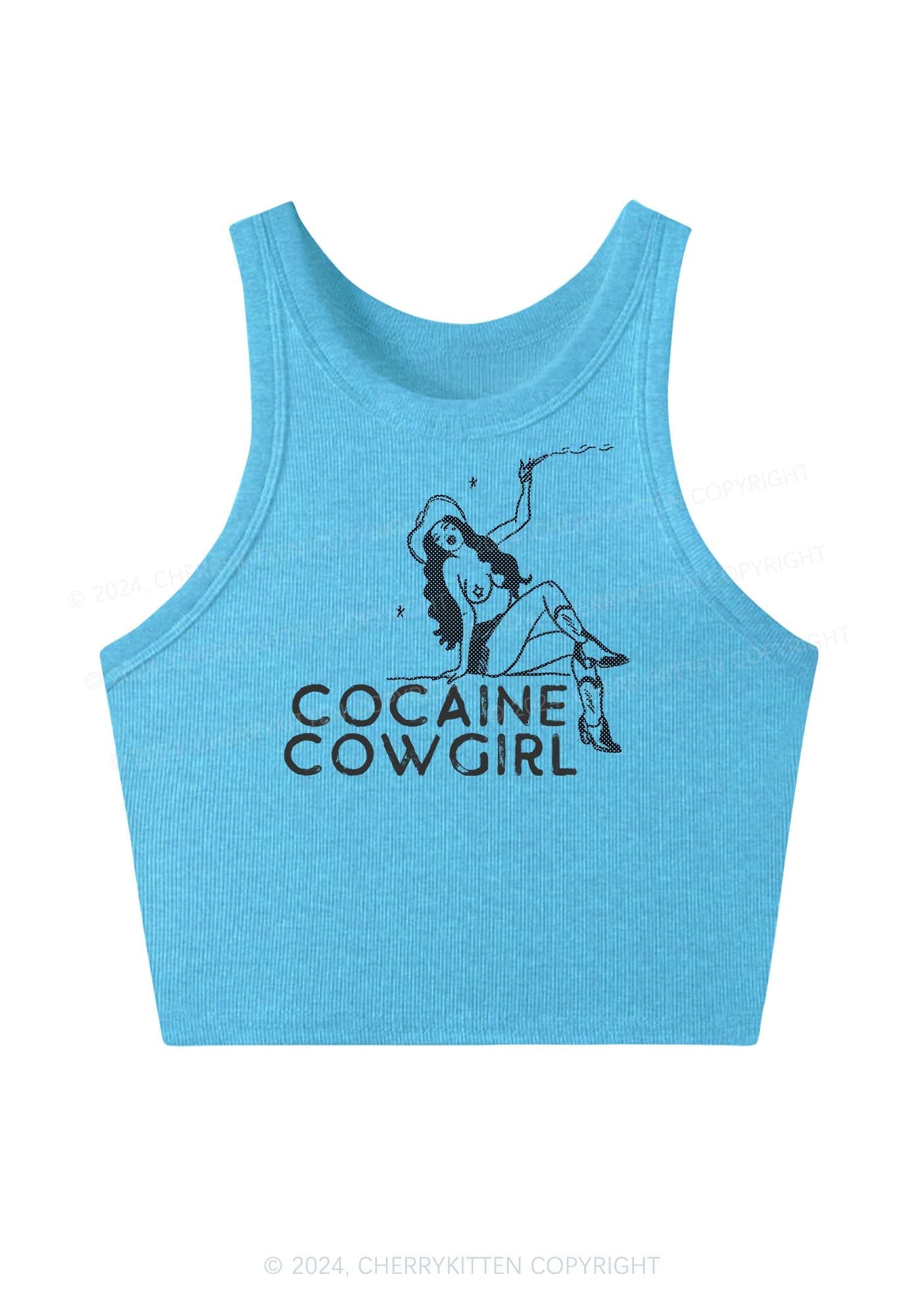 Cola Cowgirl Y2K Crop Tank Top Cherrykitten