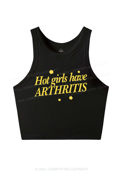 Hot Girls Have Arthritis Y2K Crop Tank Top Cherrykitten