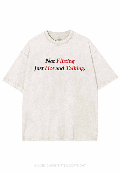 Just Hot And Talking Y2K Washed Tee Cherrykitten