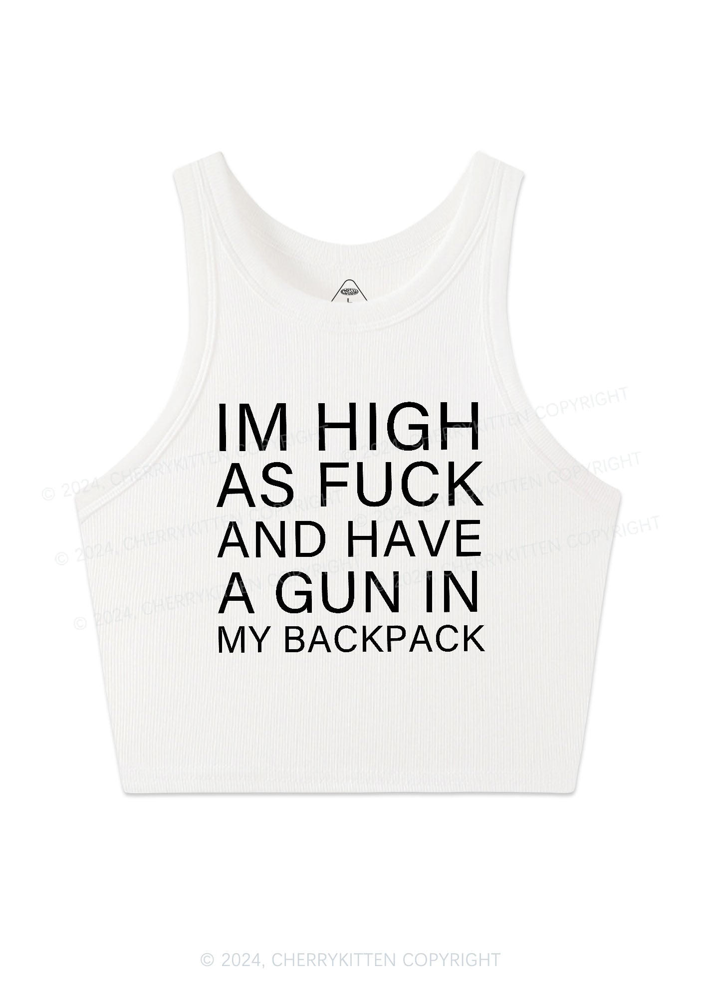 Im High Y2K Valentine's Day Crop Tank Top Cherrykitten