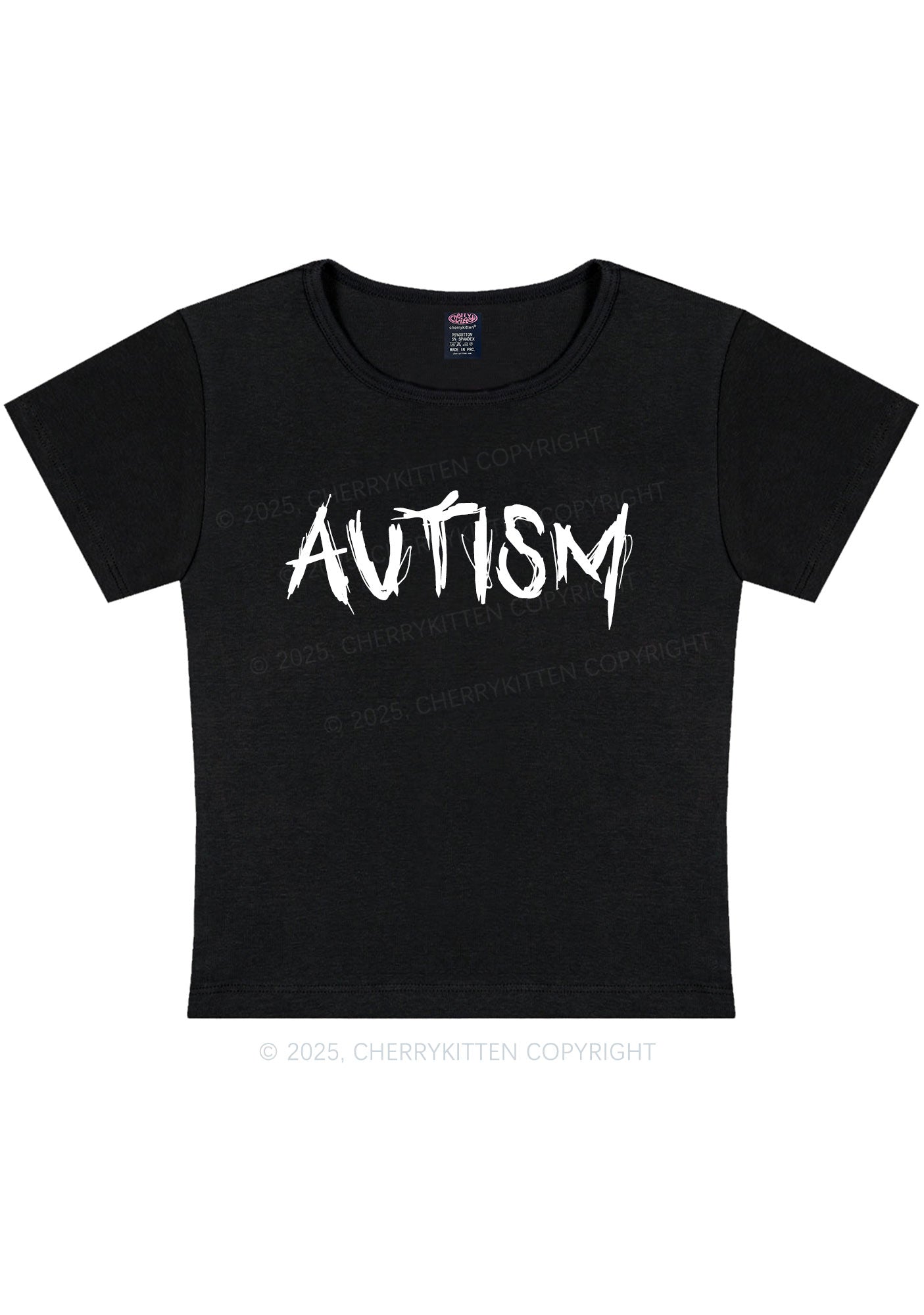 Satan Autism Y2K Baby Tee Cherrykitten