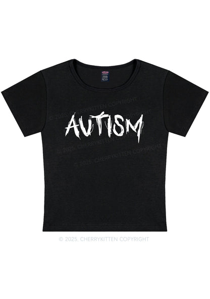 Satan Autism Y2K Baby Tee Cherrykitten