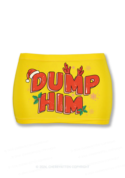 Dump Him Christmas Y2K Mini Hip Skirt Cherrykitten