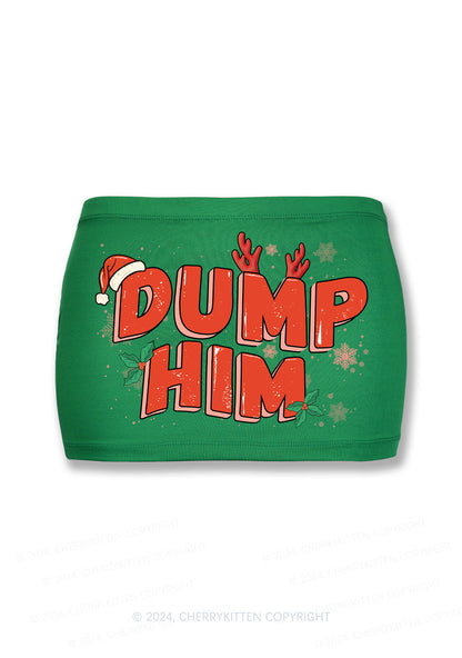 Dump Him Christmas Y2K Mini Hip Skirt Cherrykitten