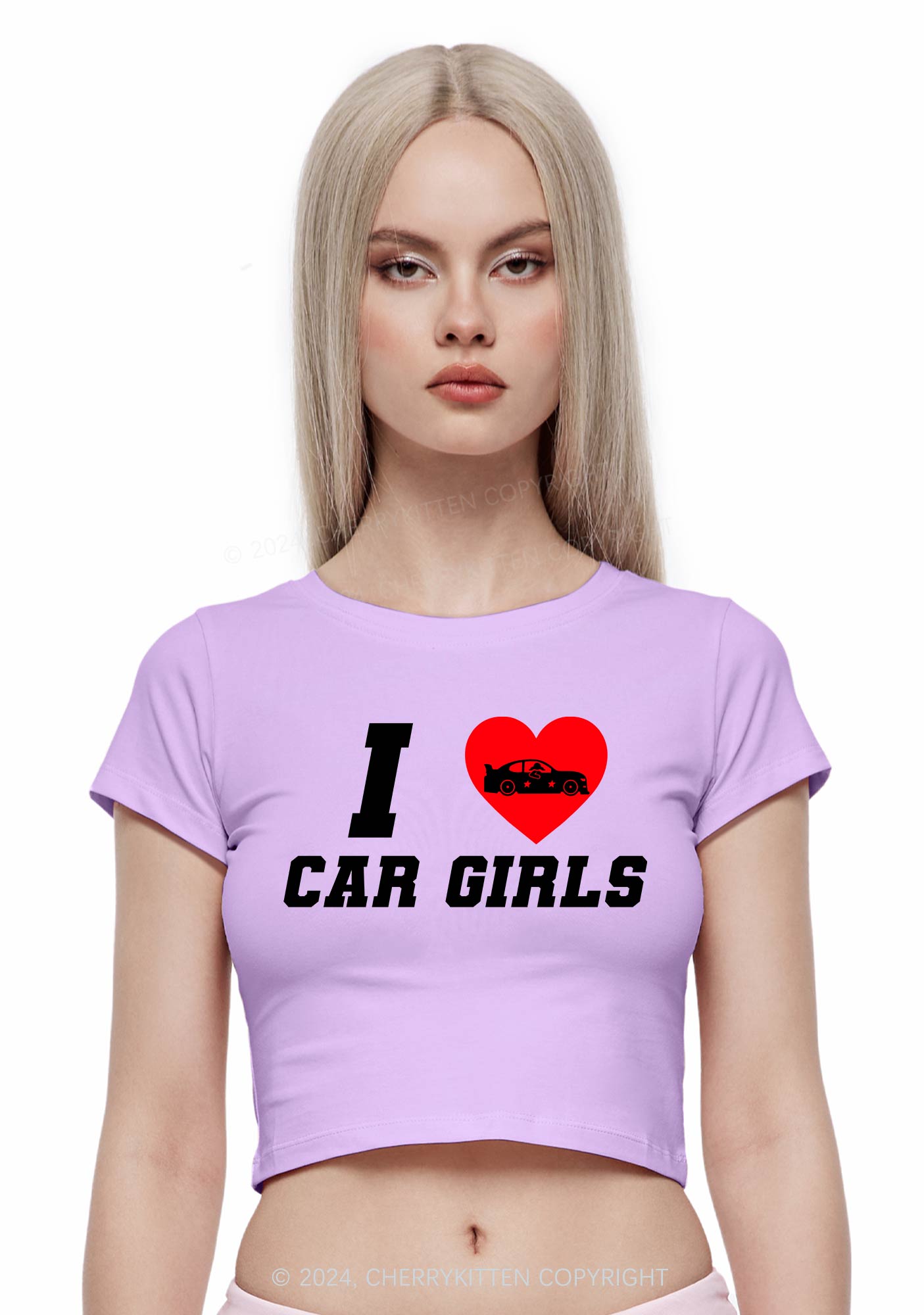 I Love Car Girls Y2K Baby Tee Cherrykitten