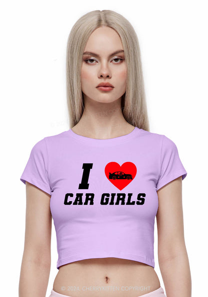 I Love Car Girls Y2K Baby Tee Cherrykitten