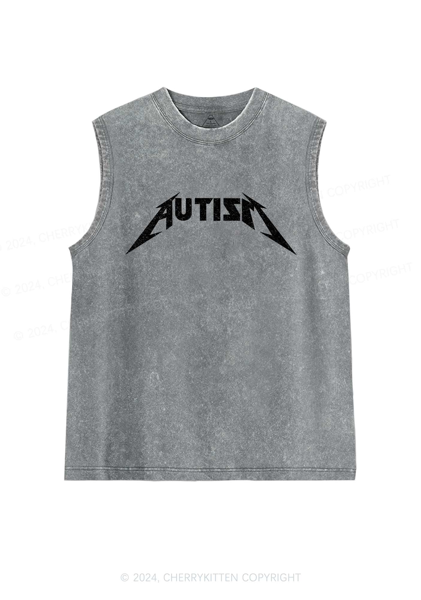 Autism Y2K Washed Tank Cherrykitten