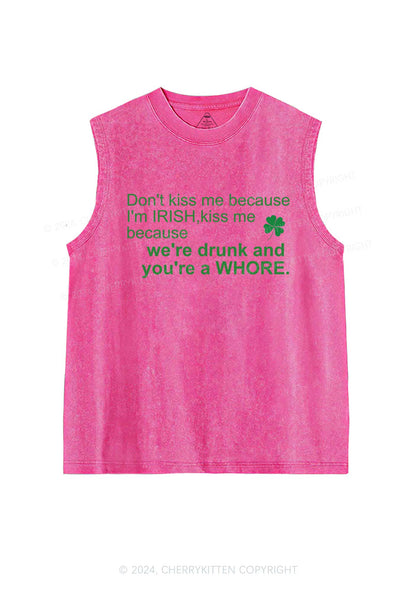 Drunk And Hore St Patricks Y2K Washed Tank Cherrykitten