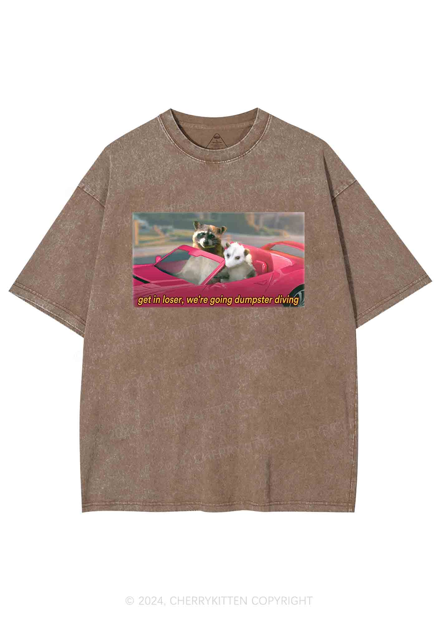 Get In Loser Y2K Washed Tee Cherrykitten