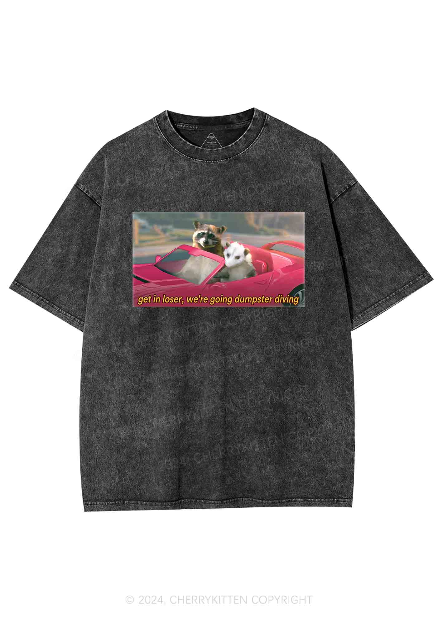 Get In Loser Y2K Washed Tee Cherrykitten