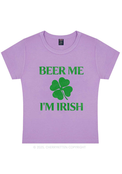 Beer Irish St Patricks Y2K Baby Tee Cherrykitten