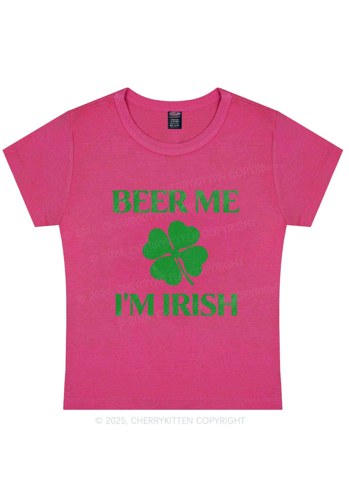 Beer Irish St Patricks Y2K Baby Tee Cherrykitten