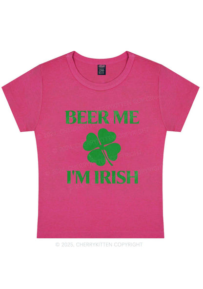 Beer Irish St Patricks Y2K Baby Tee Cherrykitten