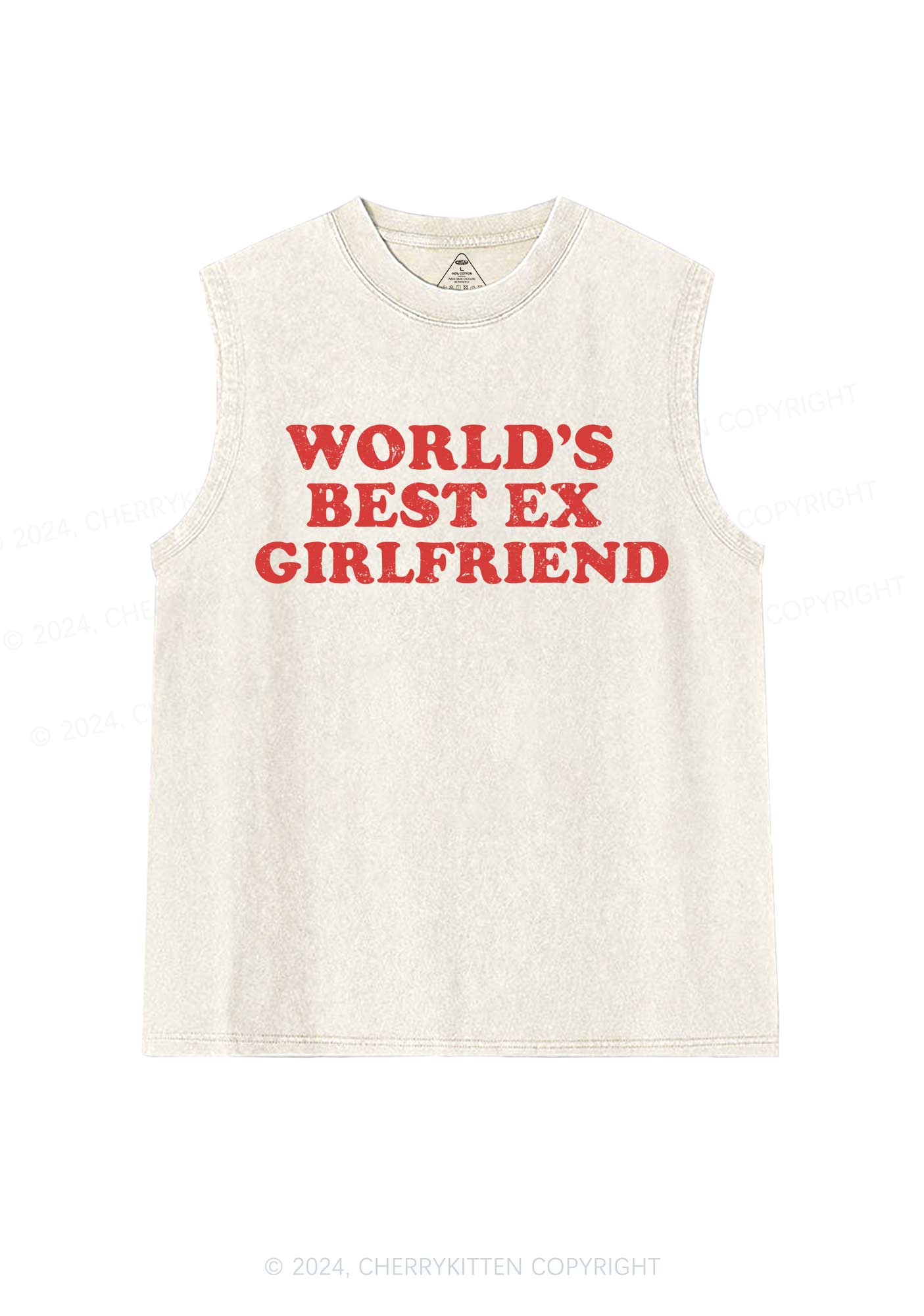 Best Ex Girlfriend Y2K Washed Tank Cherrykitten