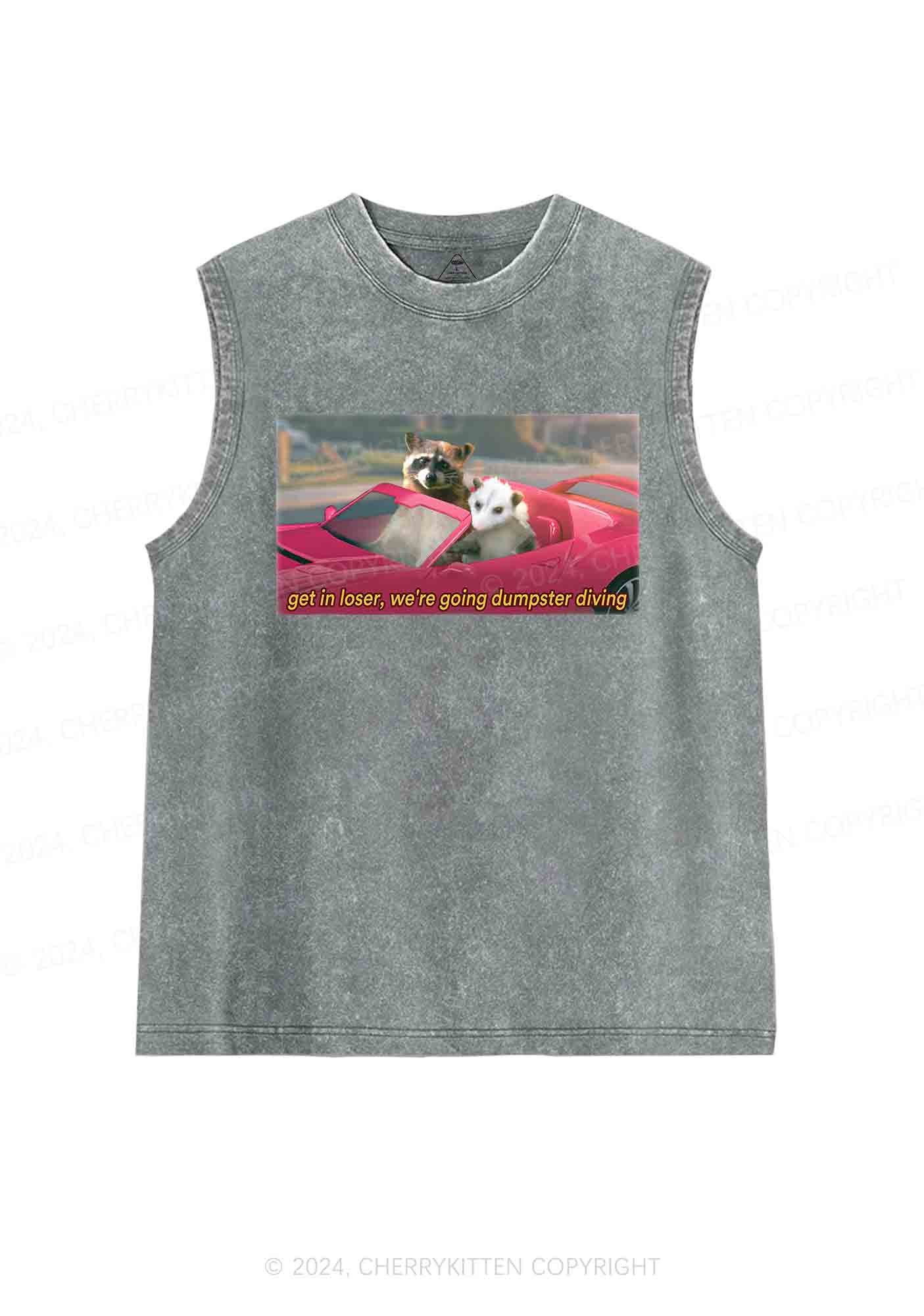 Get In Loser Y2K Washed Tank Cherrykitten