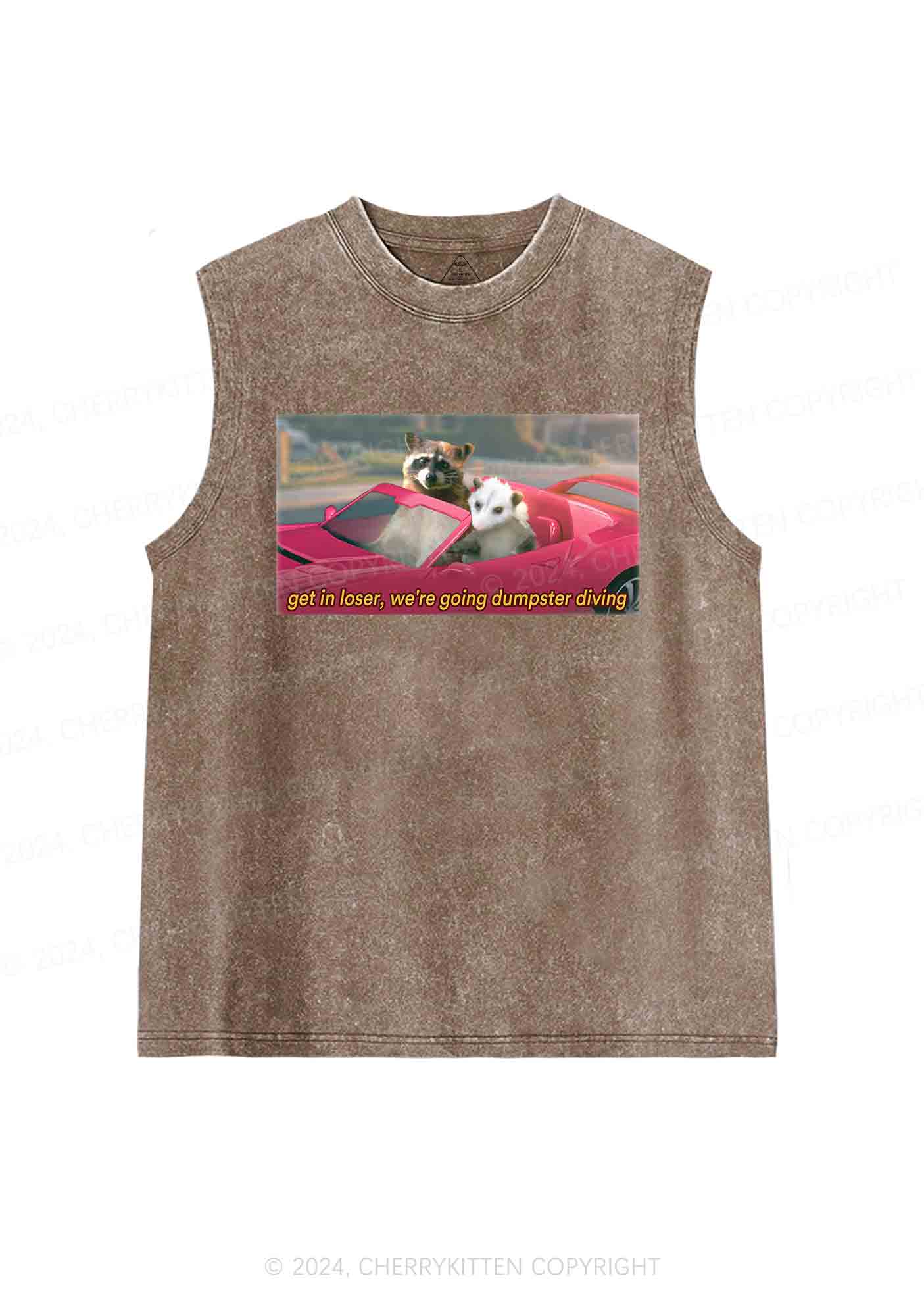 Get In Loser Y2K Washed Tank Cherrykitten