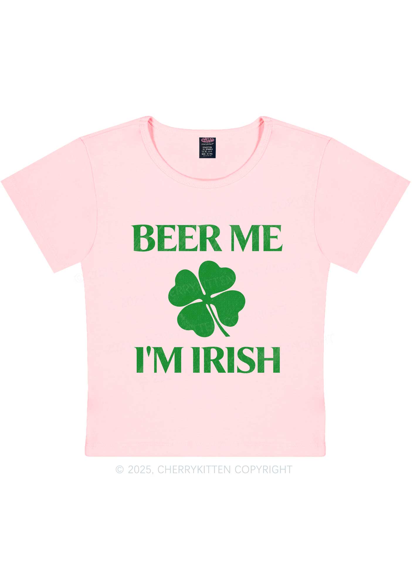 Beer Irish St Patricks Y2K Baby Tee Cherrykitten