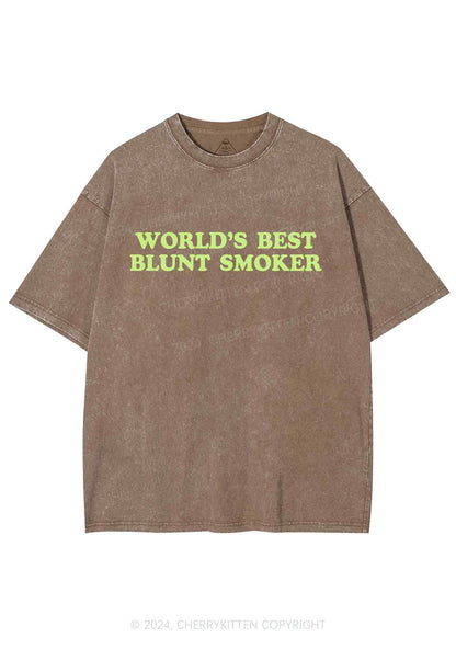 Best Blunt Smoker Y2K Washed Tee Cherrykitten