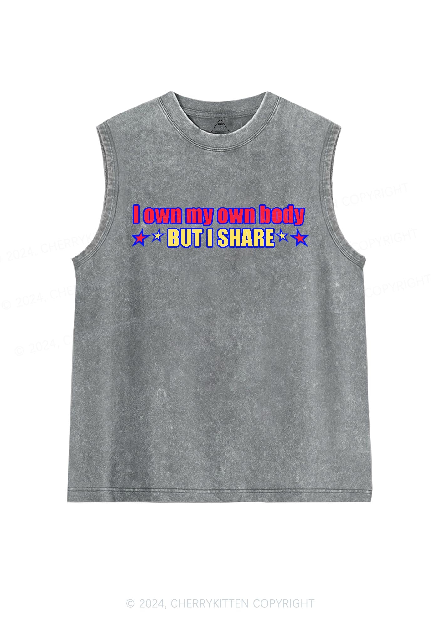 I Own My Own Body Y2K Washed Tank Cherrykitten