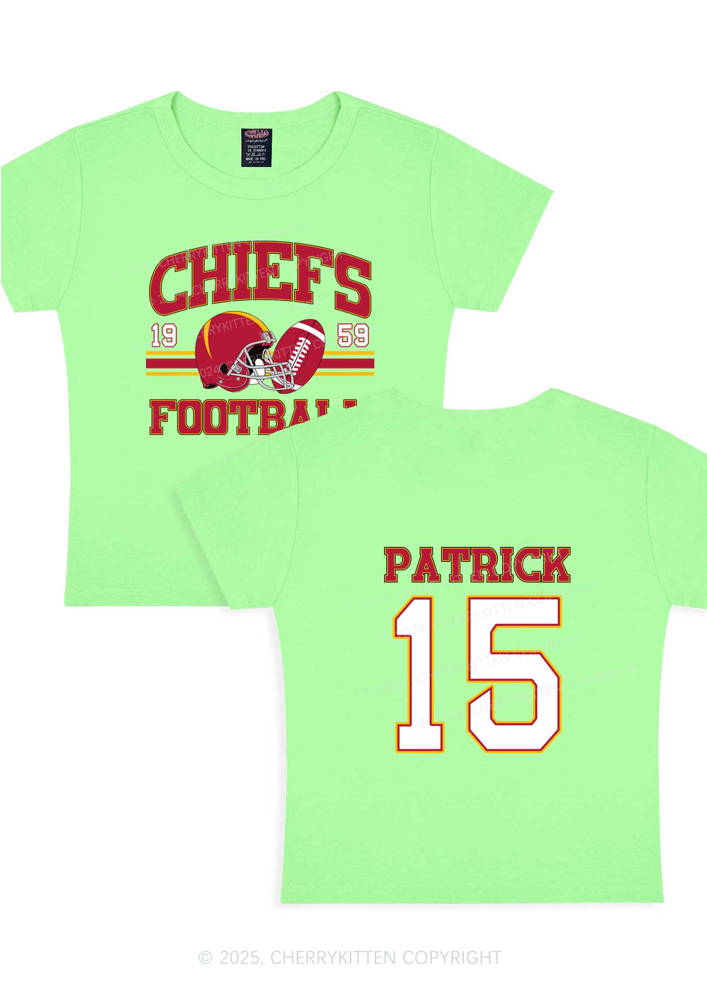 Custom Football Team Y2K Super Bowl Baby Tee Cherrykitten