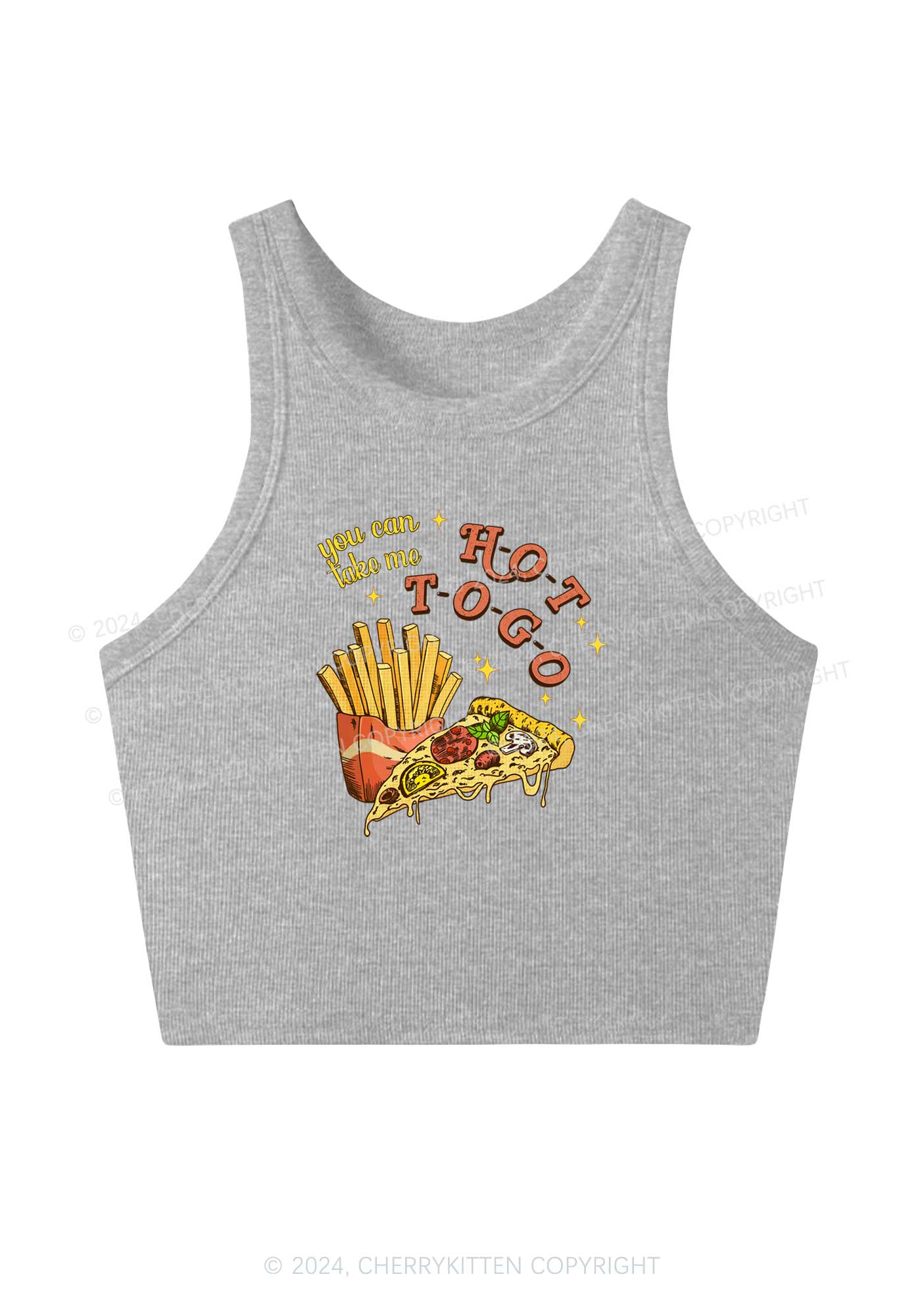 Take Me Hot To Go Y2K Crop Tank Top Cherrykitten