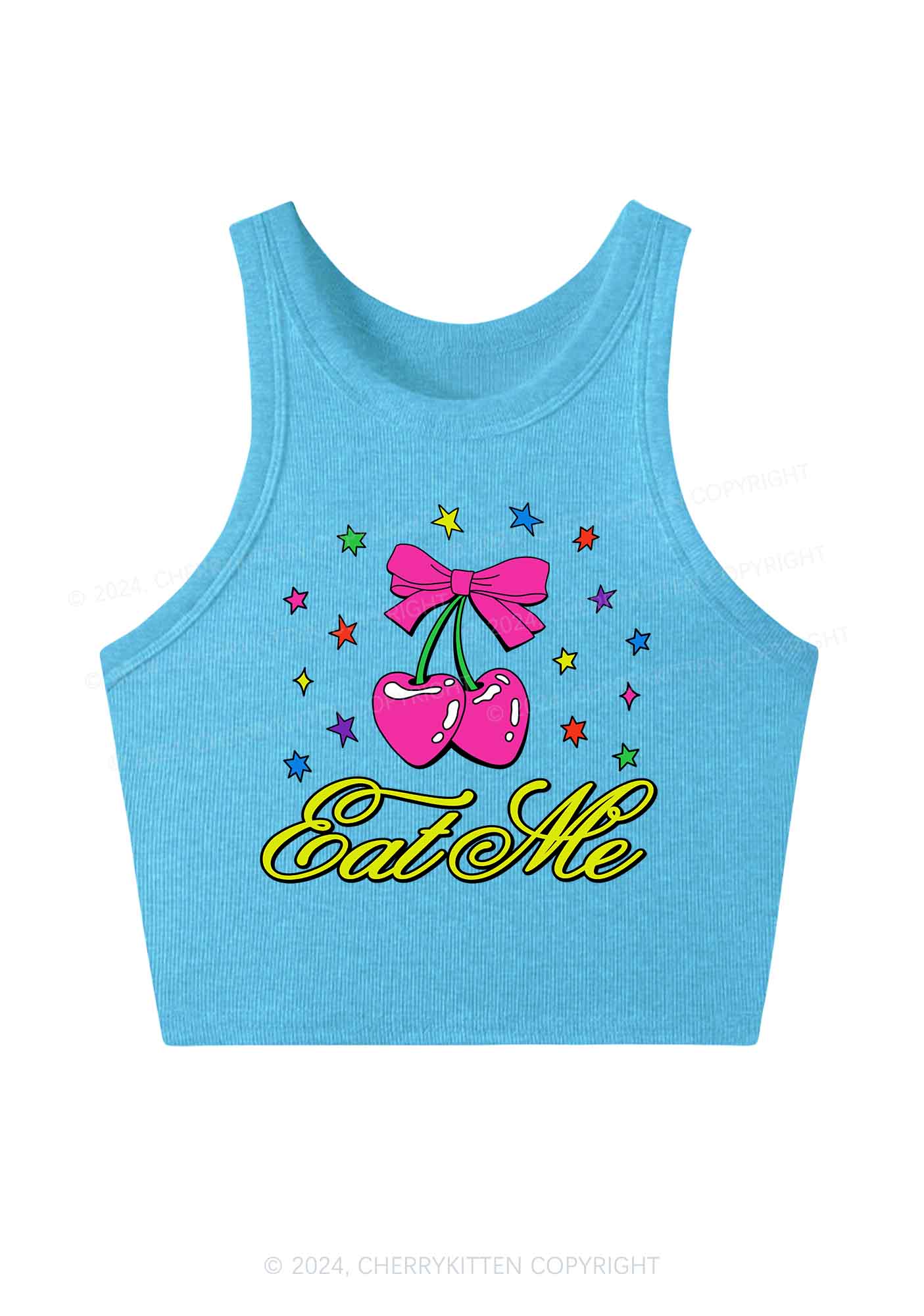 Eat Me Cherry Y2K Crop Tank Top Cherrykitten