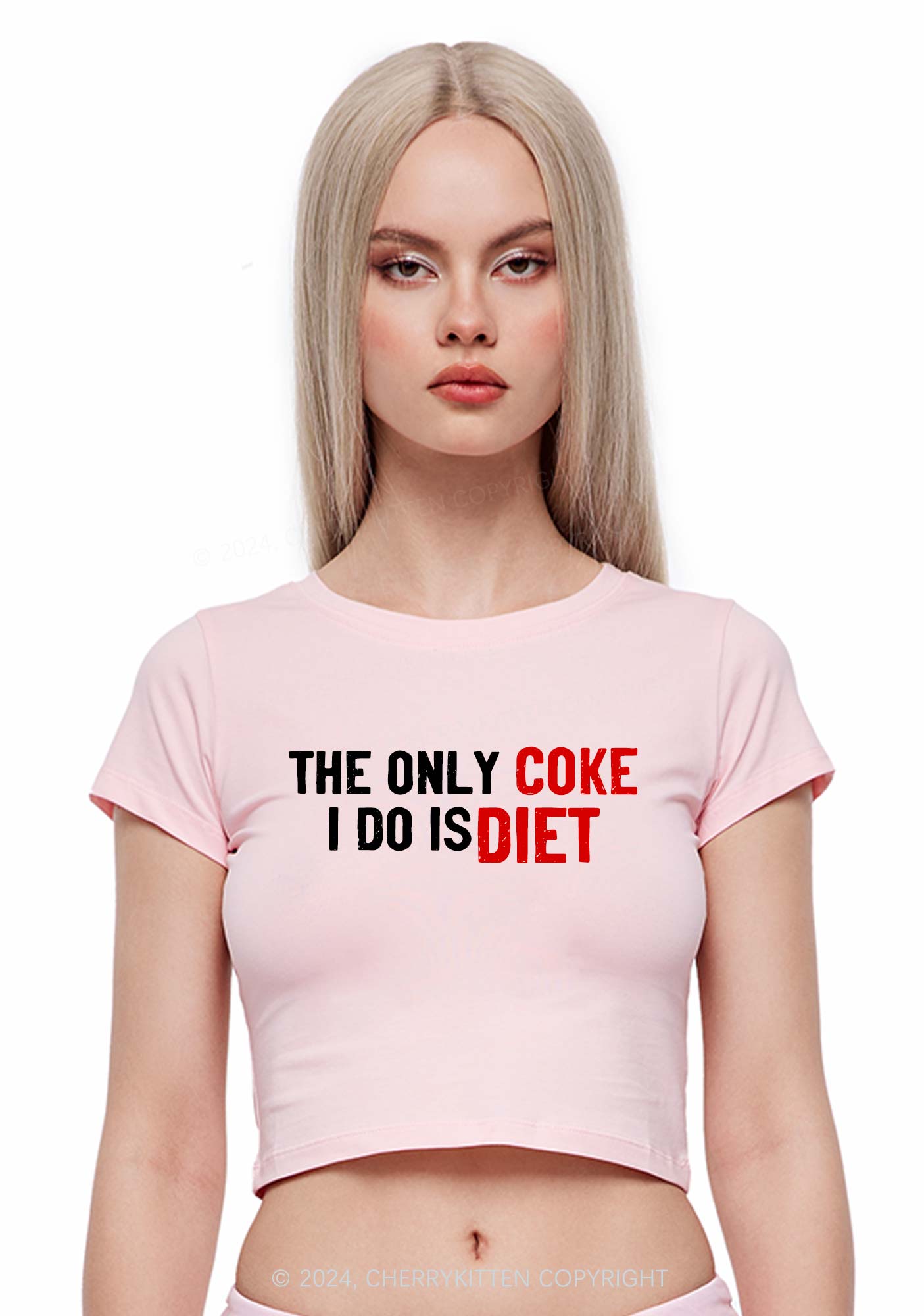 Coke Diet Y2K Baby Tee Cherrykitten