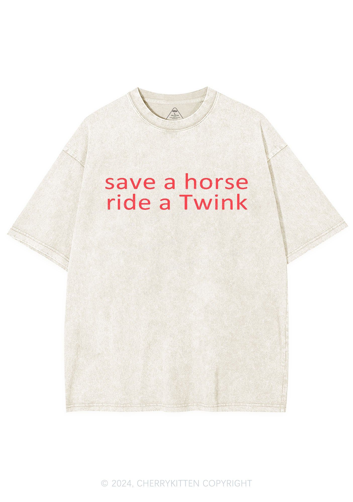 Ride A Twink Y2K Washed Tee Cherrykitten