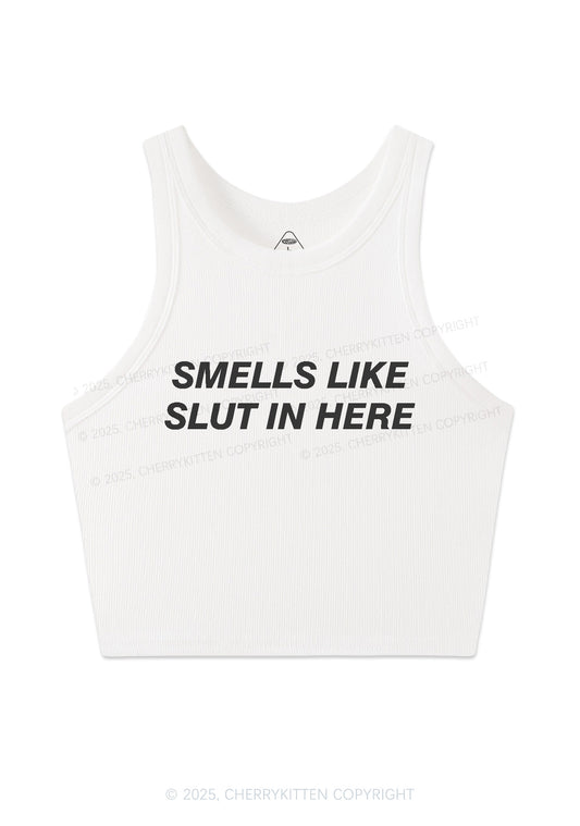 Smells Like Slxt Y2K Crop Tank Top Cherrykitten