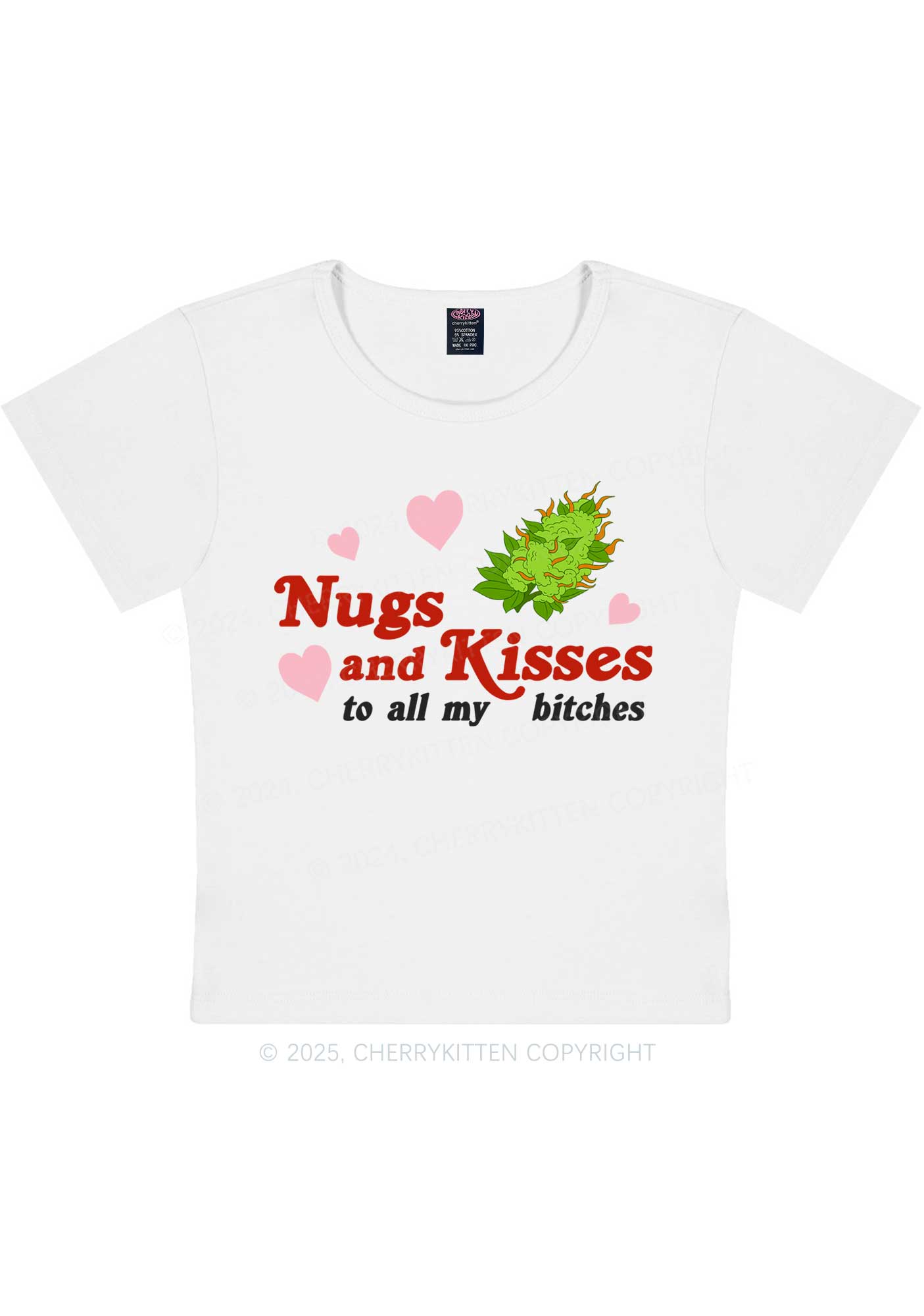 Nxgs And Kisses Y2K Baby Tee Cherrykitten