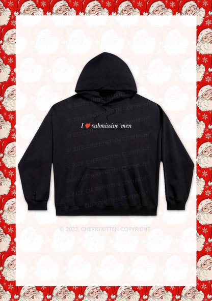 I Love S Men Christmas Y2K Hoodie Cherrykitten