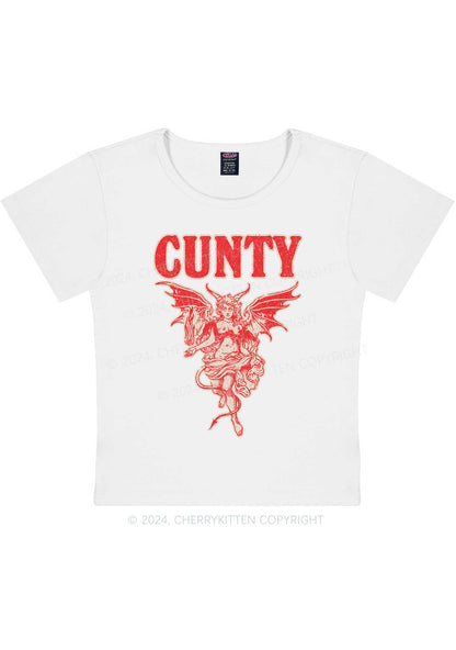 Cunty Satan Y2K Baby Tee Cherrykitten