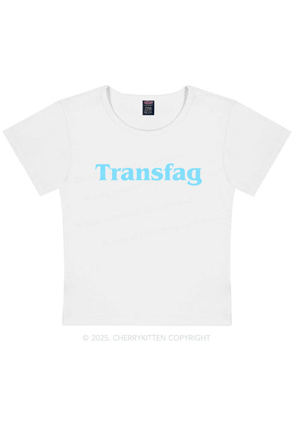 Transfag Y2K Baby Tee Cherrykitten