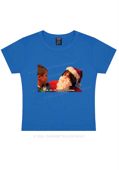 Oh Merry Christmas Y2K Baby Tee Cherrykitten