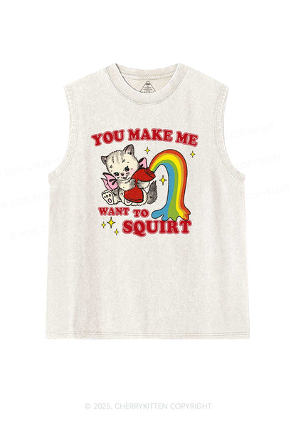 You Make Me Squirt Y2K Washed Tank Cherrykitten