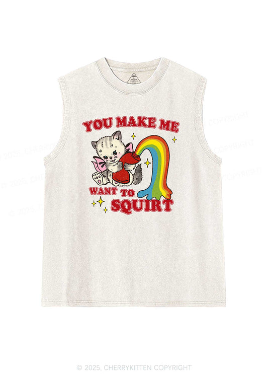 You Make Me Squirt Y2K Washed Tank Cherrykitten