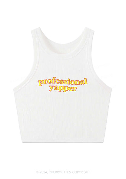 Professional Yapper Y2K Crop Tank Top Cherrykitten