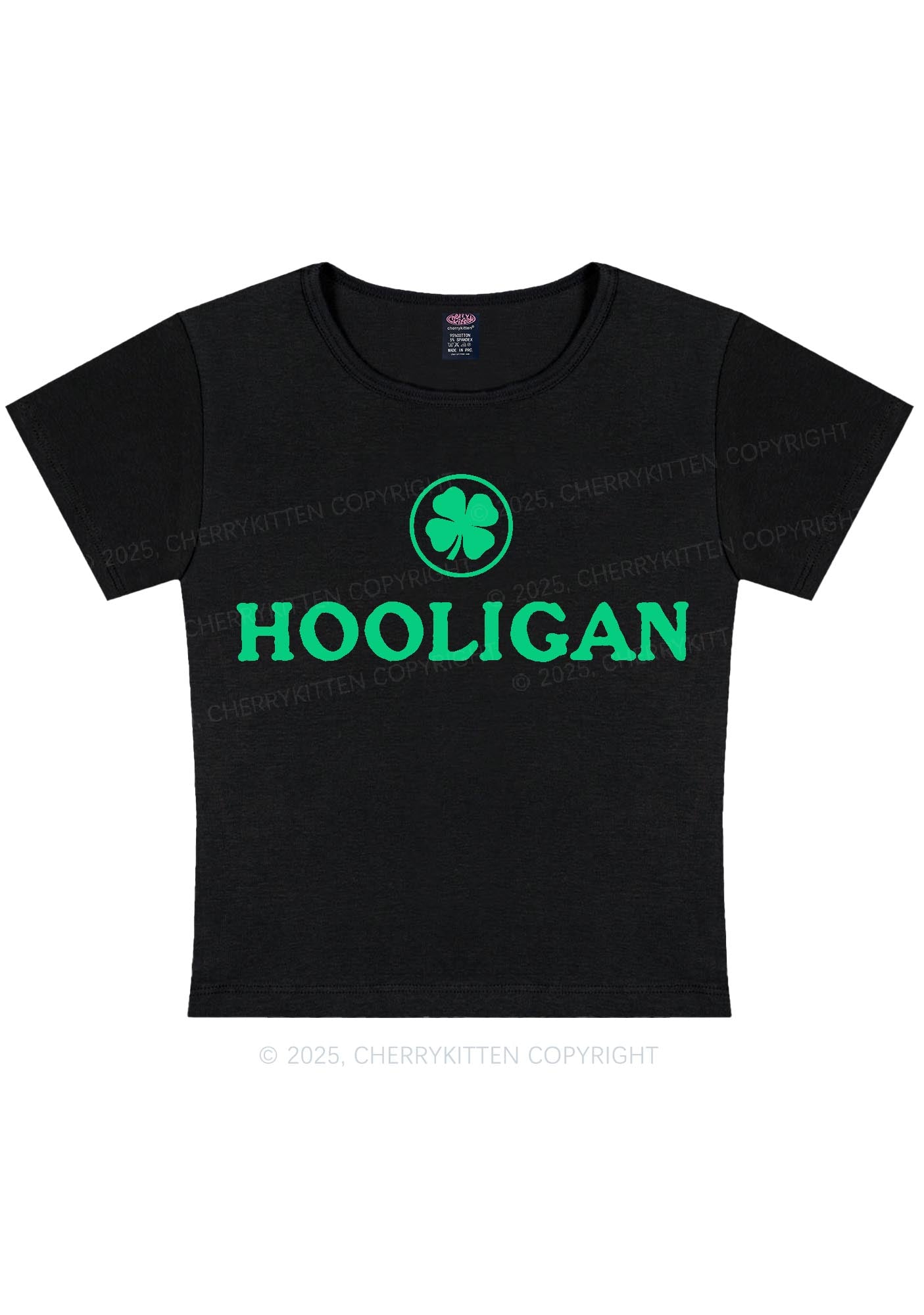 Irish Hooligan St Patricks Y2K Baby Tee Cherrykitten