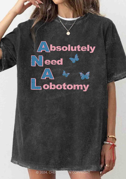 Absolutely Need A Lobotomy Y2K Washed Tee Cherrykitten