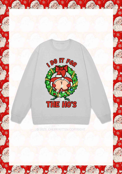 I Do It For The Christmas Wreath Y2K Sweatshirt Cherrykitten