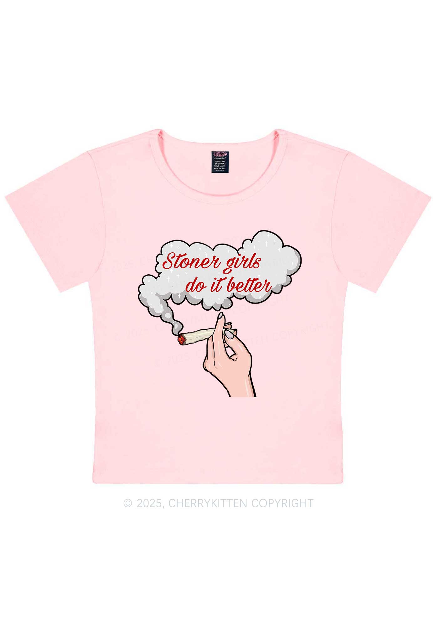 Stoner Girls Do It Better Y2K Baby Tee Cherrykitten