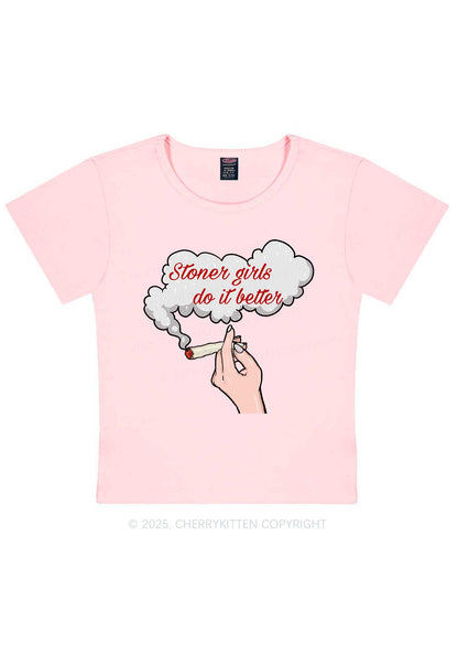 Stoner Girls Do It Better Y2K Baby Tee Cherrykitten