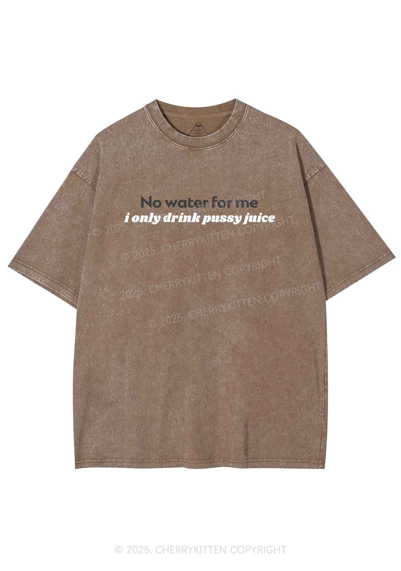 I Drink Puxxy Juice Y2K Washed Tee Cherrykitten