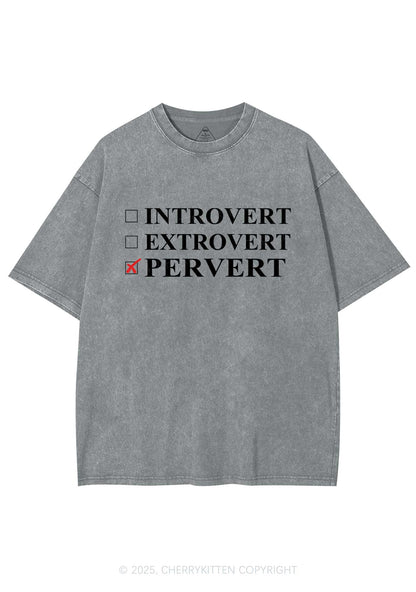 Be Pervert Y2K Washed Tee Cherrykitten