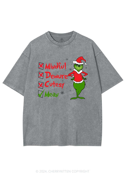 Christmas Mean Guy Y2K Washed Tee Cherrykitten