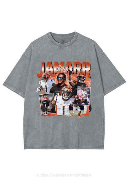 Orange Jamarr Y2K Super Bowl Washed Tee Cherrykitten